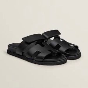 HERMES Chypre sandal BLACK SIZE 39 NWT